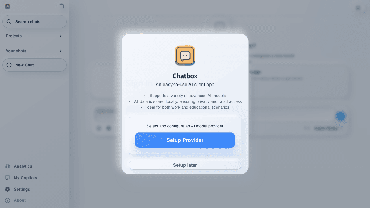 Chatbox Audit homepage